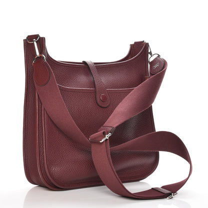 Hermes Taurillon Clemence Evelyne III PM Bordeaux 3 of 8
