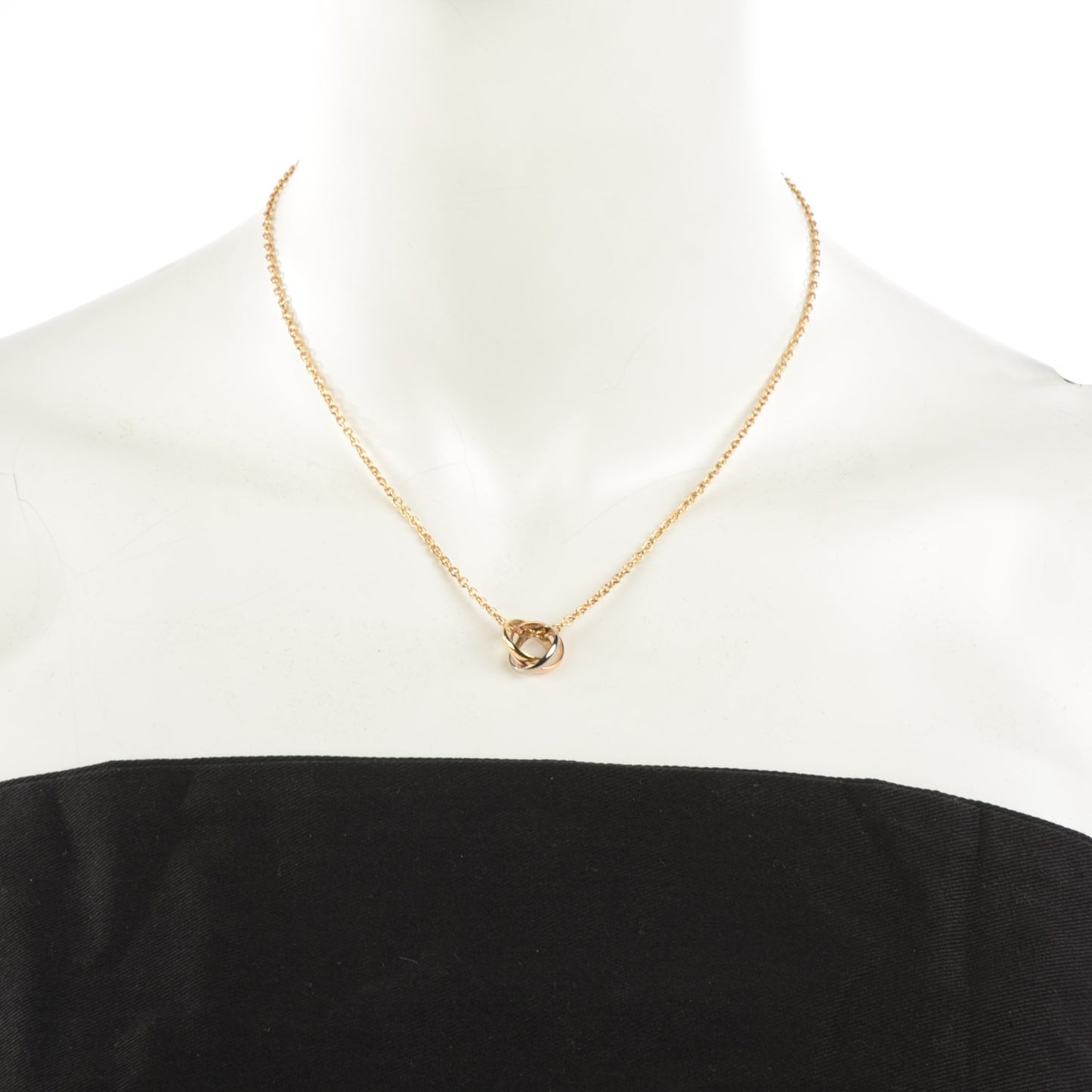 18K Pink Yellow White Gold Trinity Pendant Necklace
