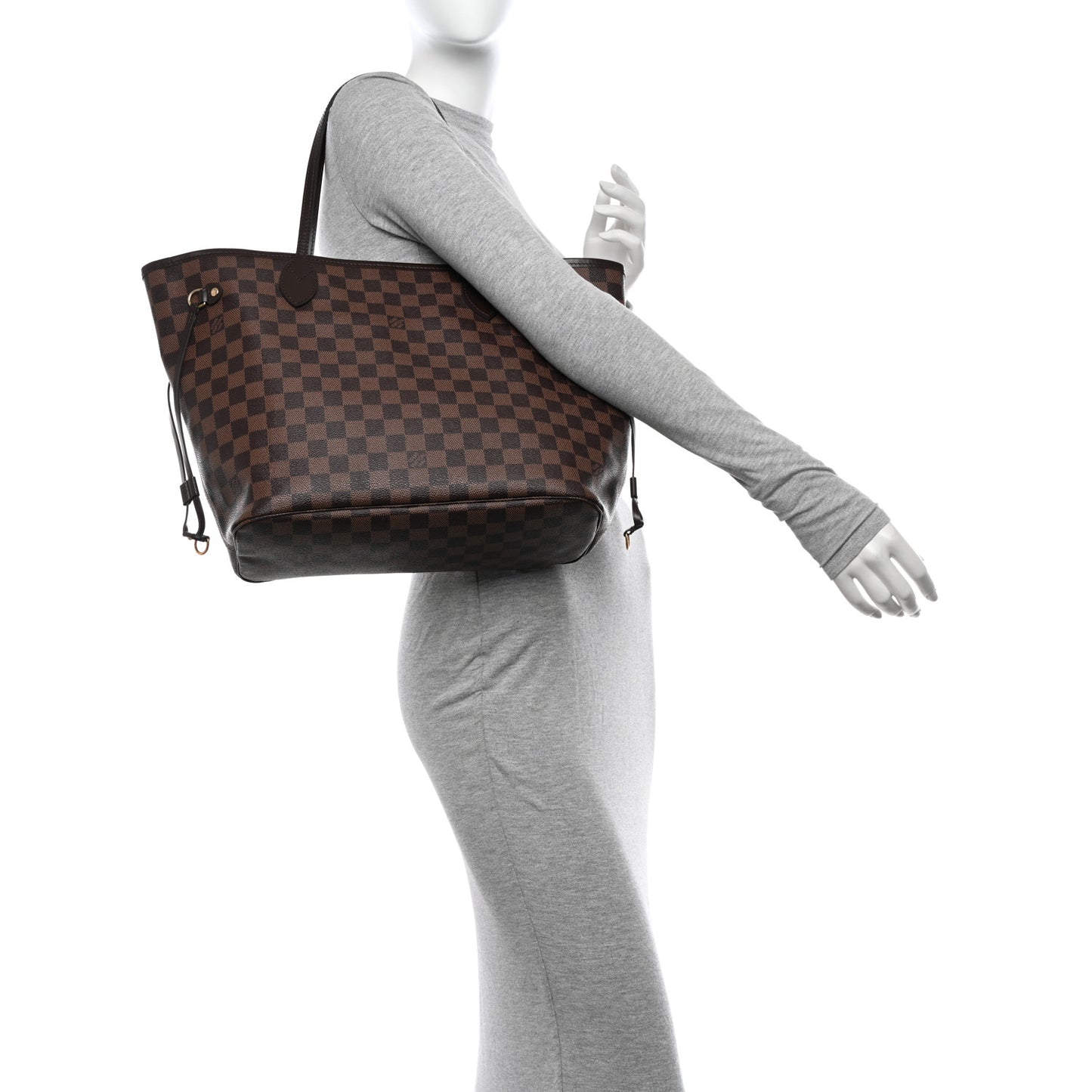 Damier Ebene Neo Neverfull MM Rose Ballerine