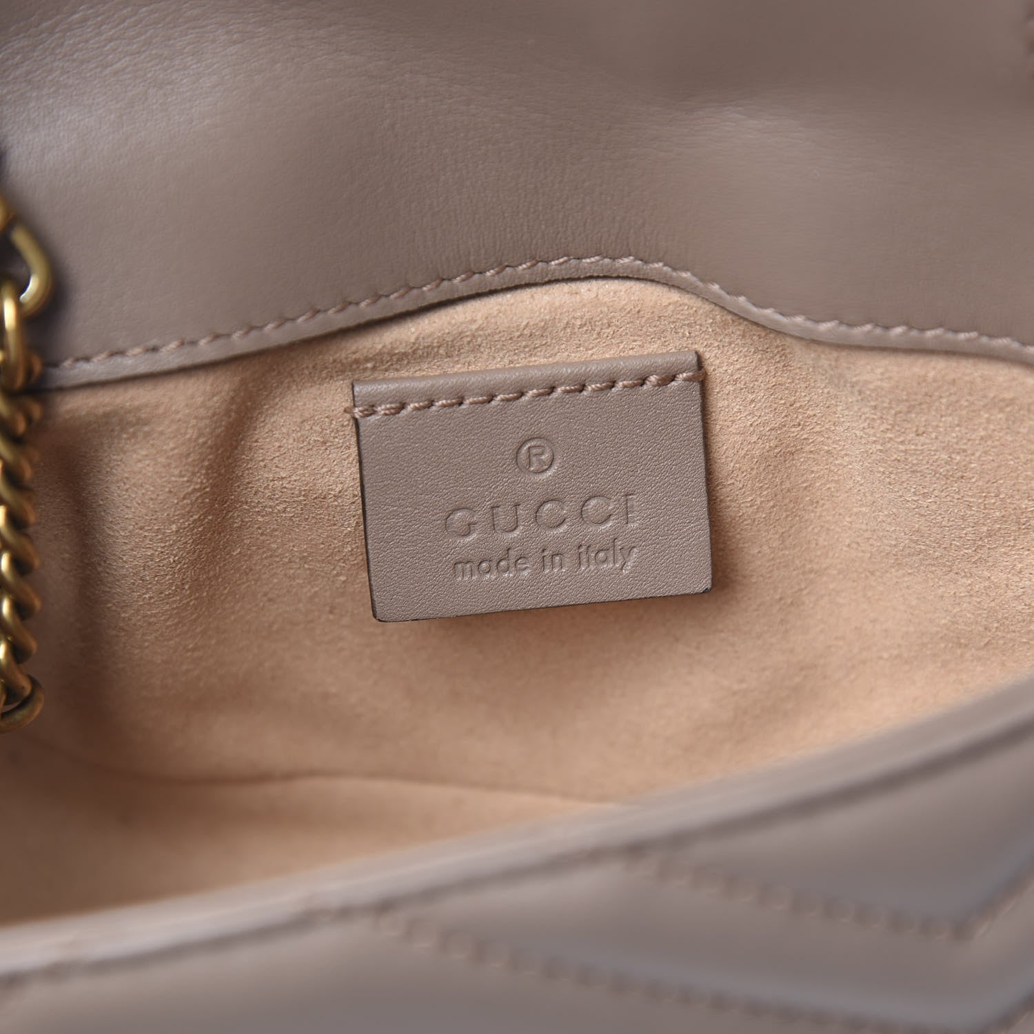 Gucci Calfskin Matelasse Super Mini GG Marmont Shoulder Bag Porcelain Rose 5 of 10