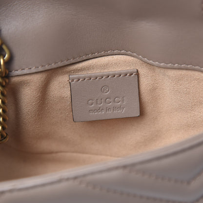 Gucci Calfskin Matelasse Super Mini GG Marmont Shoulder Bag Porcelain Rose 5 of 10