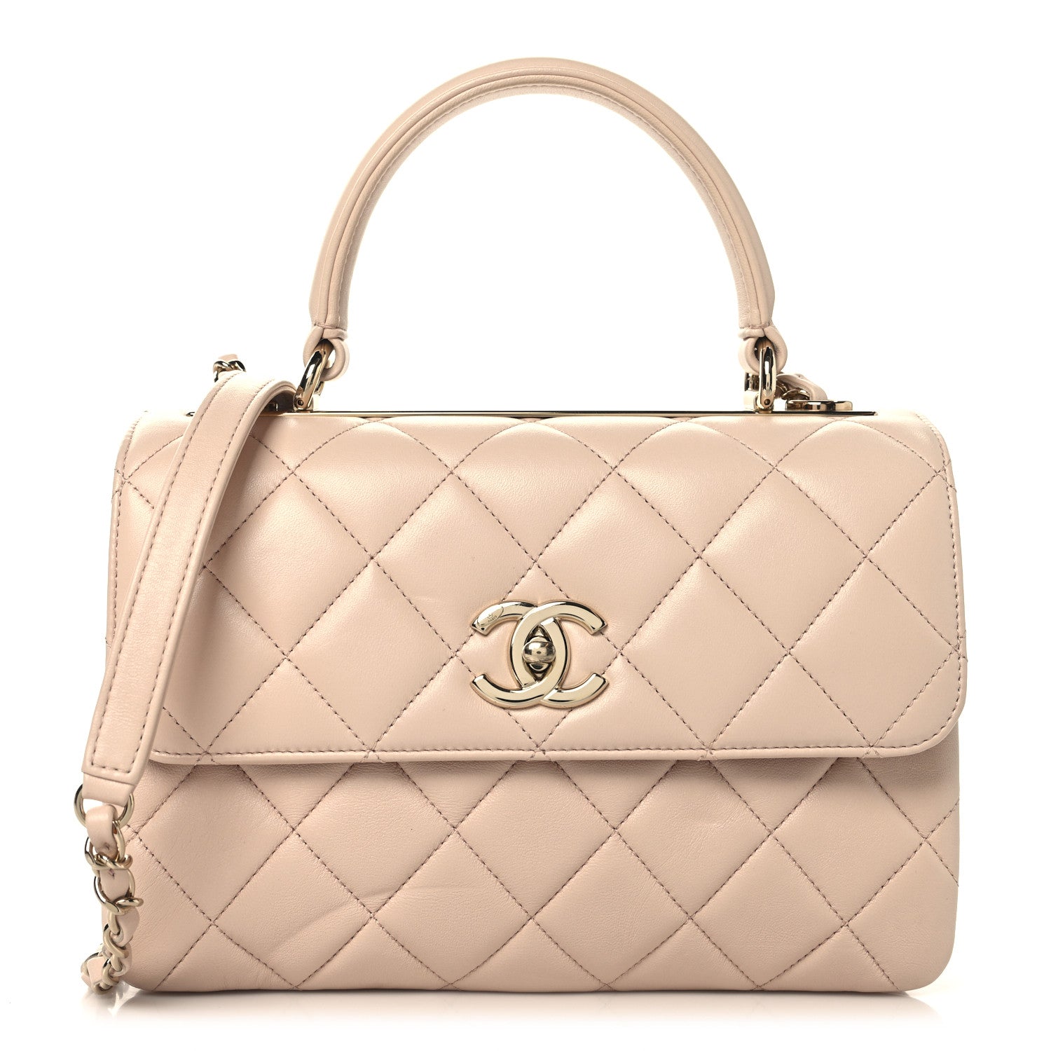Chanel Lambskin Quilted Small Trendy CC Flap Dual Handle Bag Light Pink 1 of 12