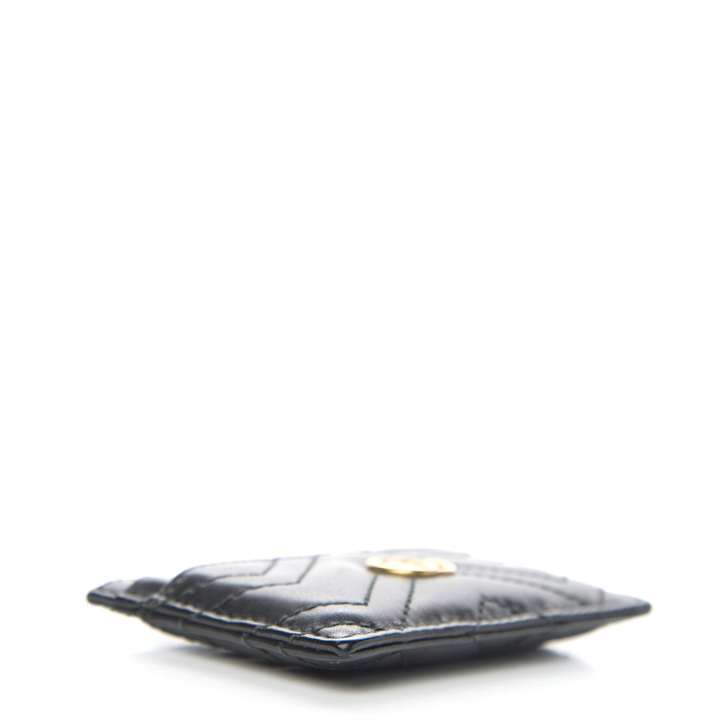 Calfskin Matelasse GG Marmont Card Holder Black