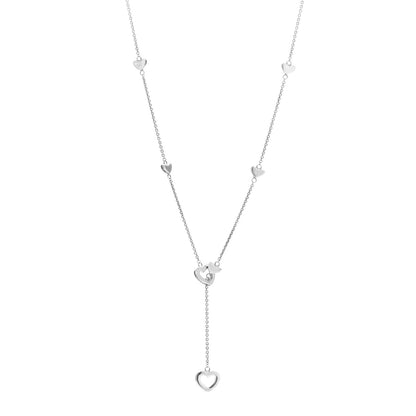 Tiffany Sterling Silver Heart Lariat Necklace 1 of 5