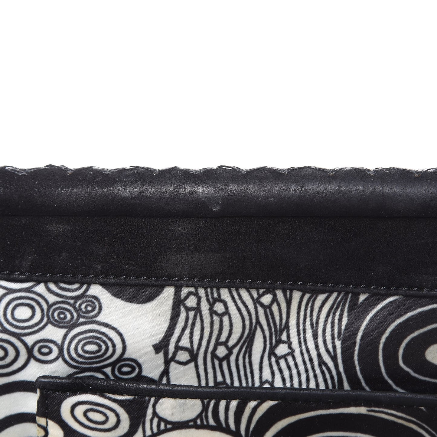 Fur Satin Chain Shoulder Bag Black