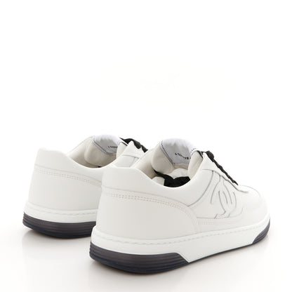 Chanel Calfskin CC Womens Sneakers 40 White Black 5 of 11