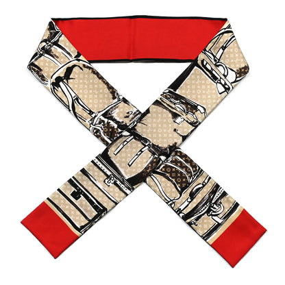 Louis Vuitton Silk Monogram Trunks Bandeau Brown 1 of 4