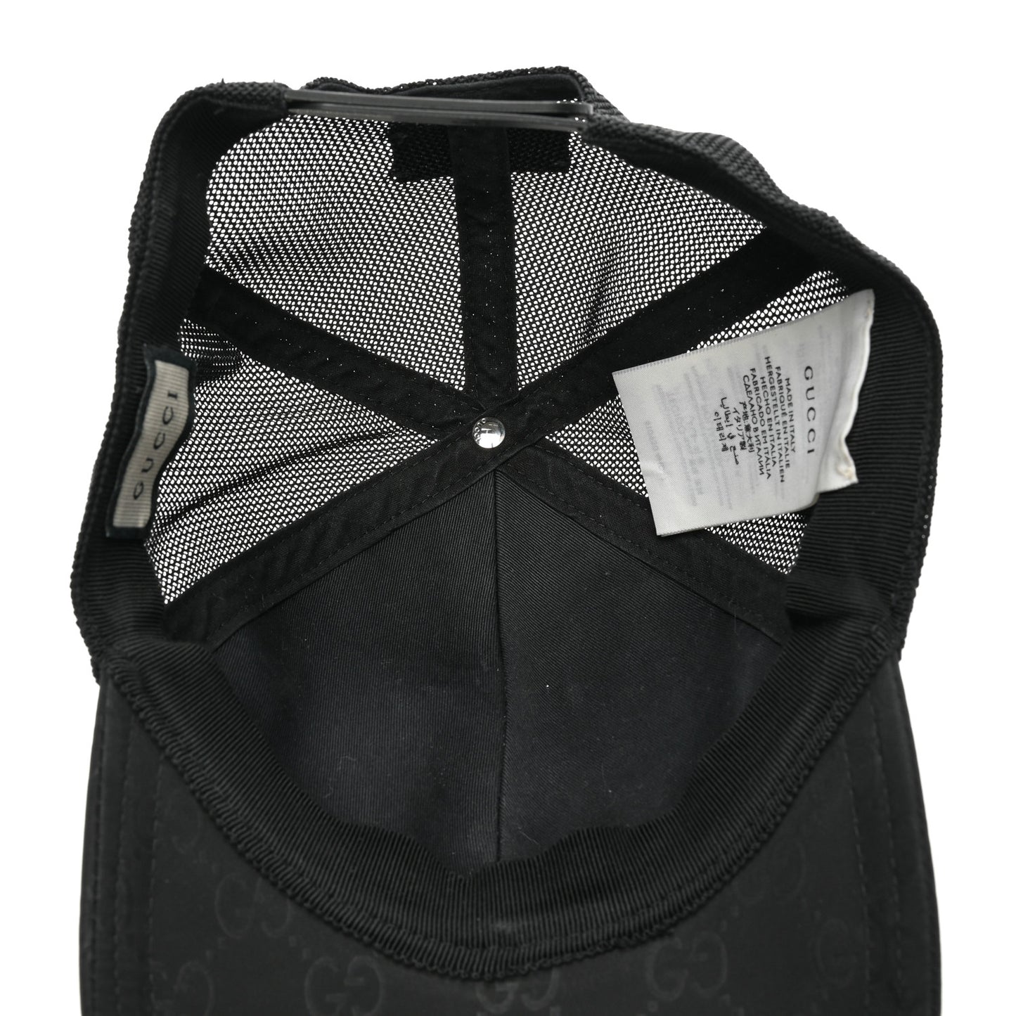 Nylon Monogram Baseball Hat L Black