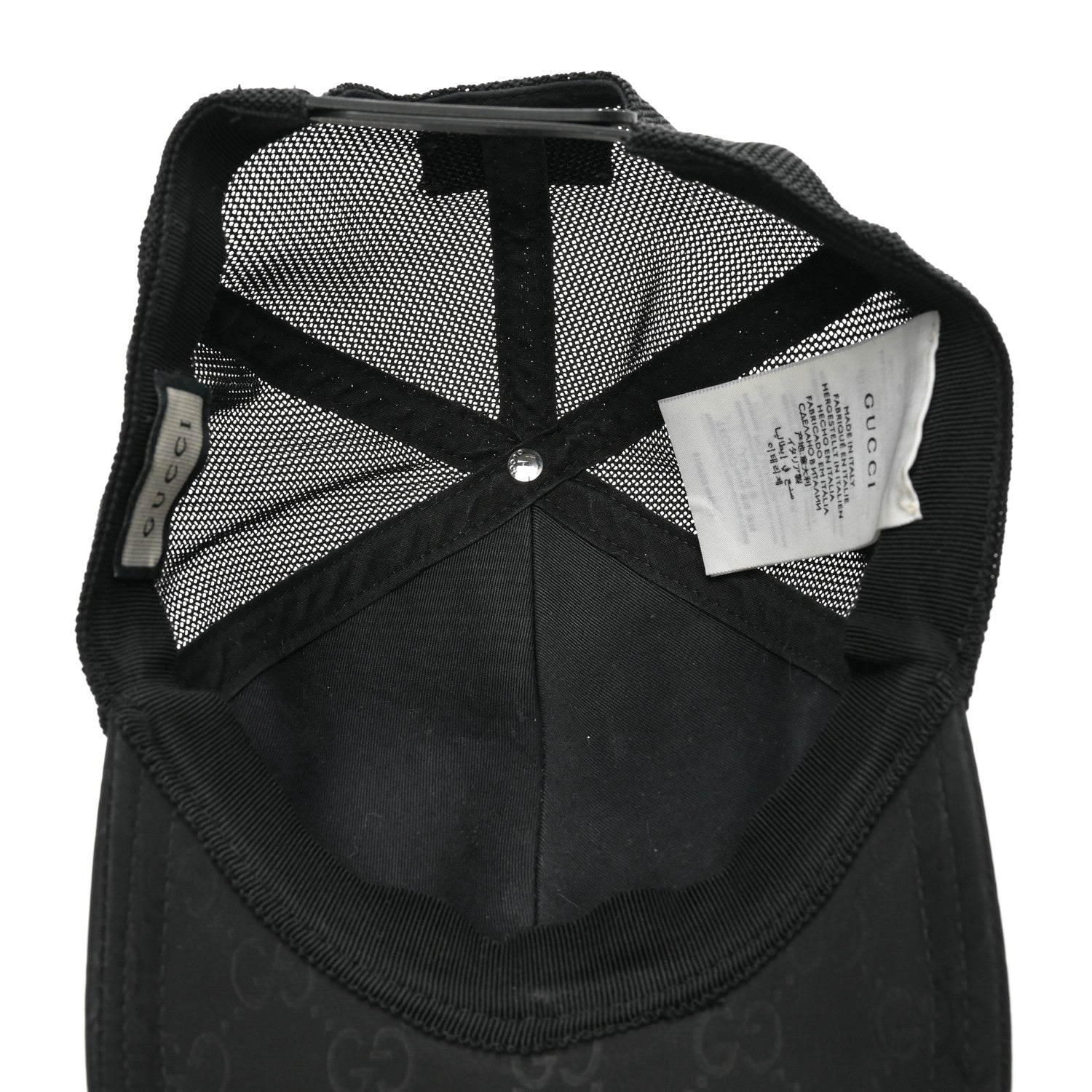 Gucci Nylon Monogram Baseball Hat L Black 7 of 9