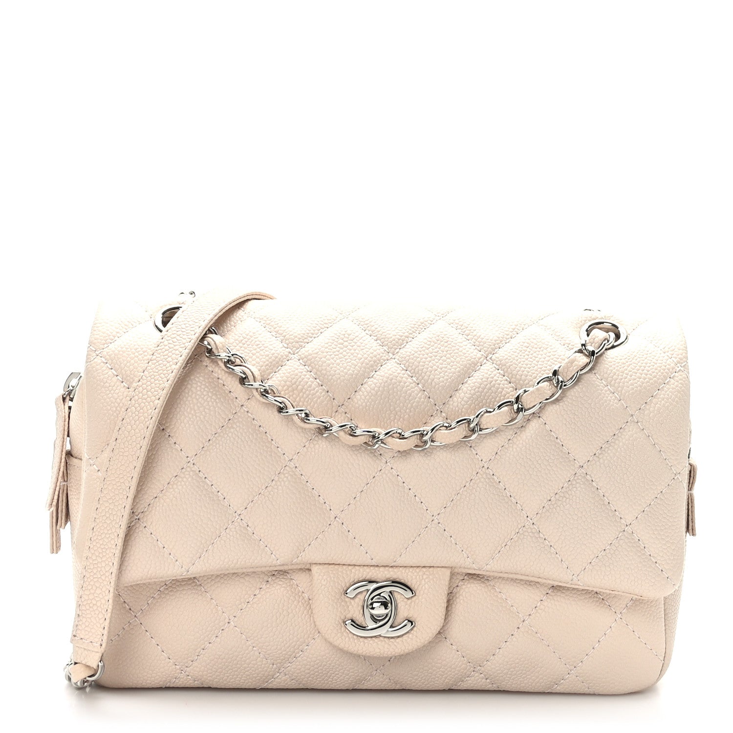 Chanel Caviar Quilted Medium Casual Journey Flap Light Beige 1 of 10
