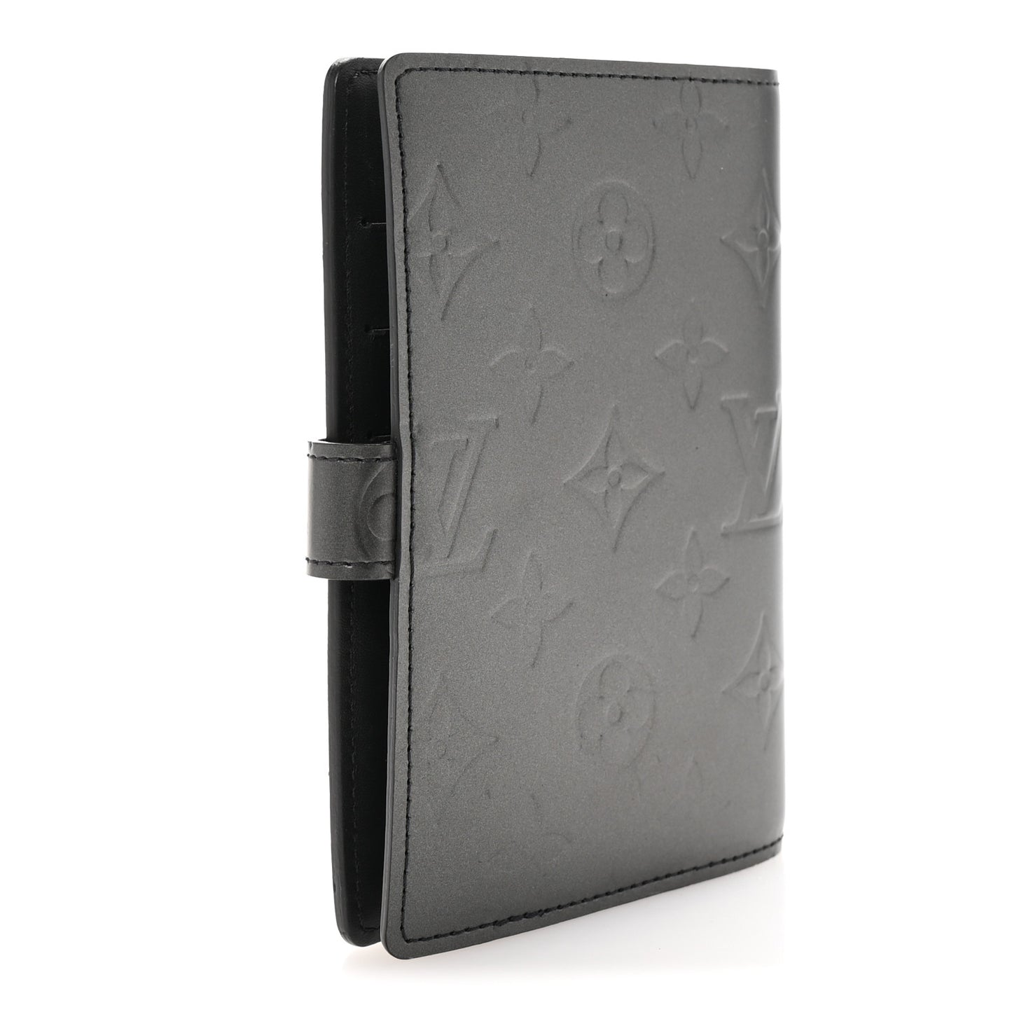 Mat Monogram Small Ring Agenda Cover Black