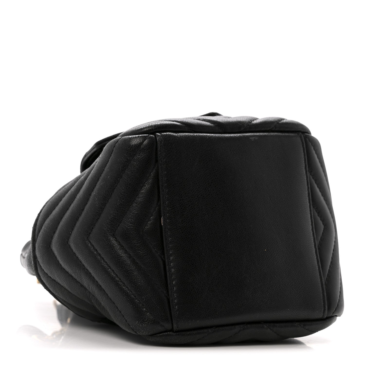 Saint Laurent Lambskin Matelasse Monogram Joe Nano Bucket Bag Black 4 of 13