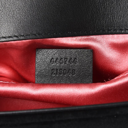 Gucci Velvet Matelasse Mini GG Marmont Shoulder Bag Black 7 of 7