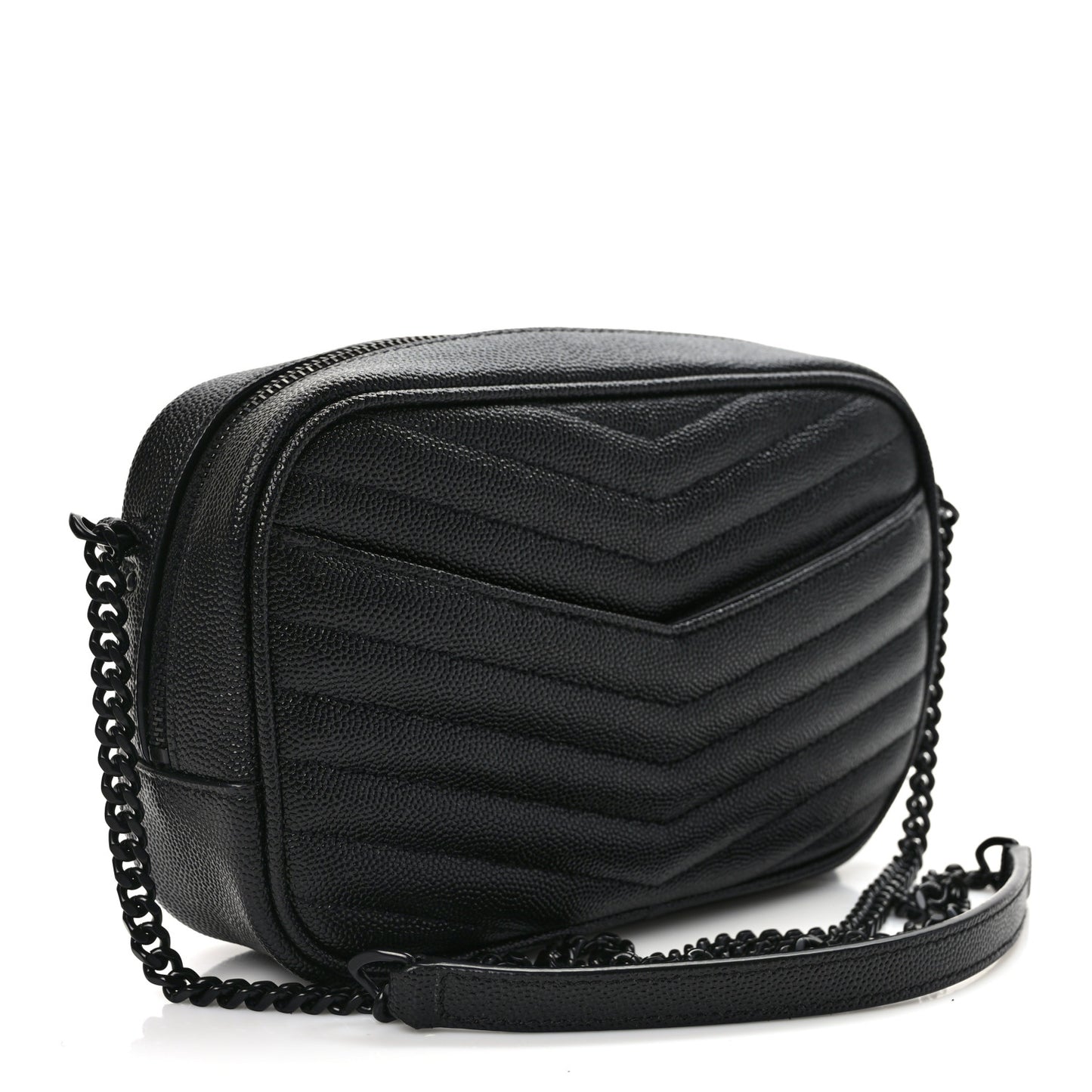 Grain De Poudre Matelasse Monochrome Monogram Mini Lou Camera Bag Black