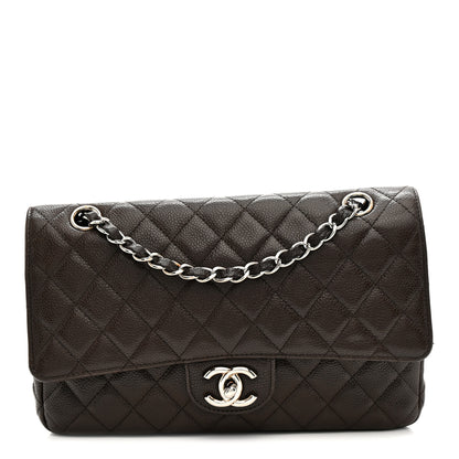 Chanel Caviar Quilted Medium Double Flap Brown 1 of 33