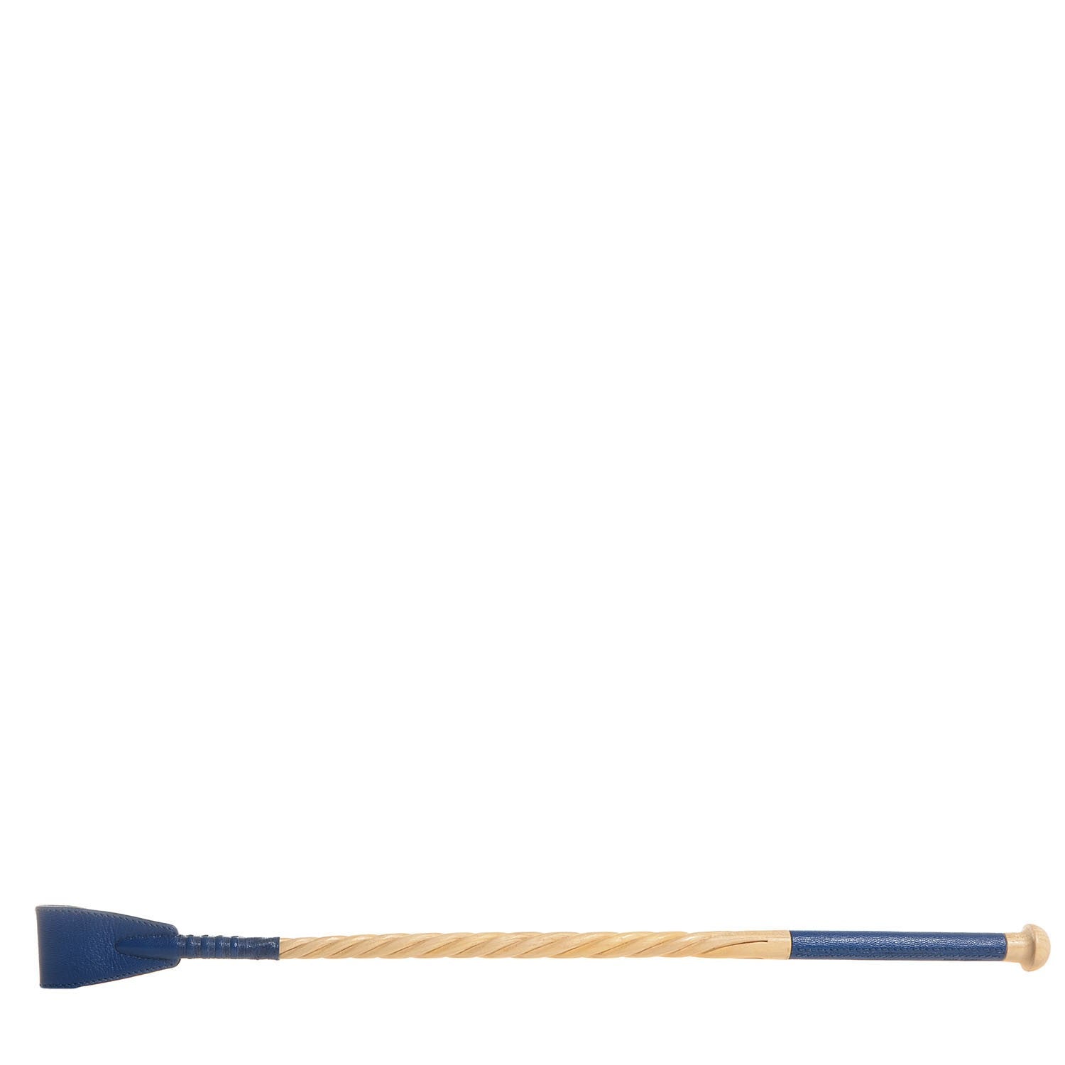 Hermes Wood Aniline Goatskin Riding Crop Bleu Electrique 1 of 8