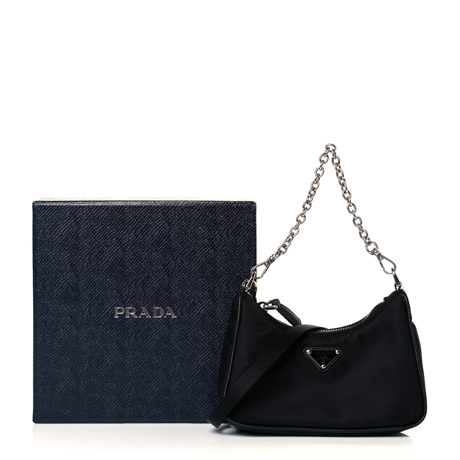 Prada Tessuto Nylon Mini Re-Edition 2000 Shoulder Bag Black 8 of 8
