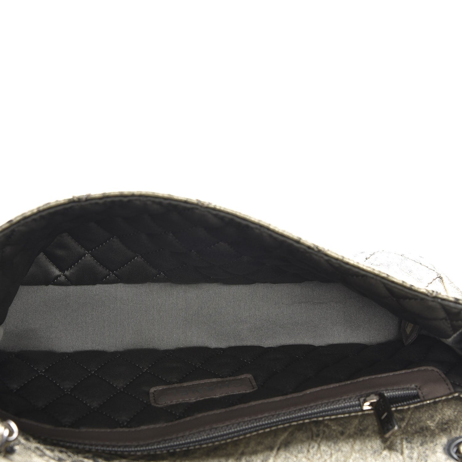Chanel Distressed Metallic Lambskin Quilted Le Marais Ligne Flap Gold 5 of 7