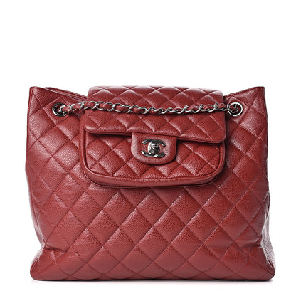 Chanel Caviar Quilted Flap Tote Red 1 of 11