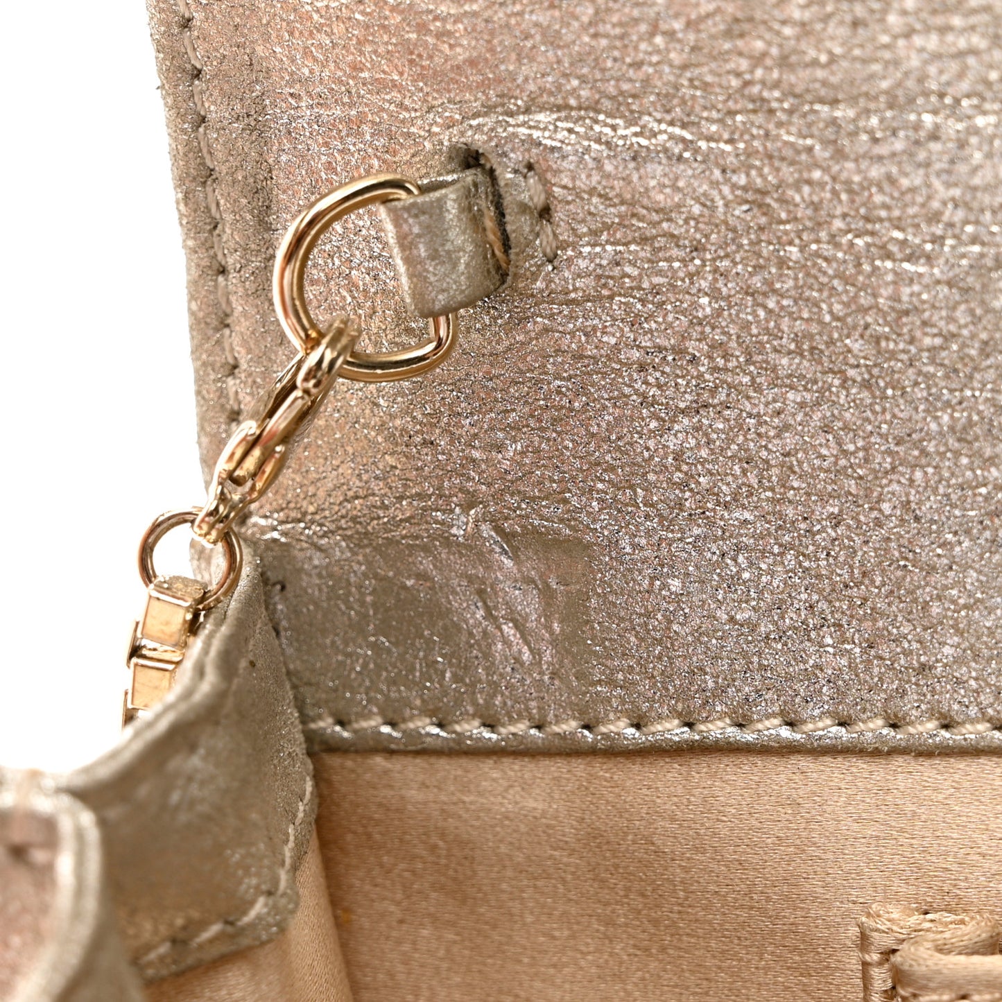 Acrylic Glitter Sweetie Clutch Champagne
