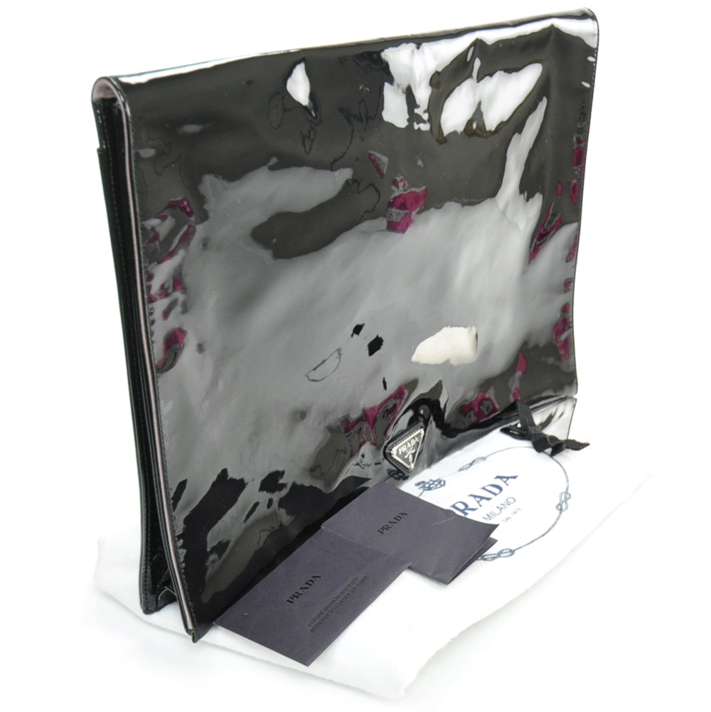 Vernice Flat Clutch Black