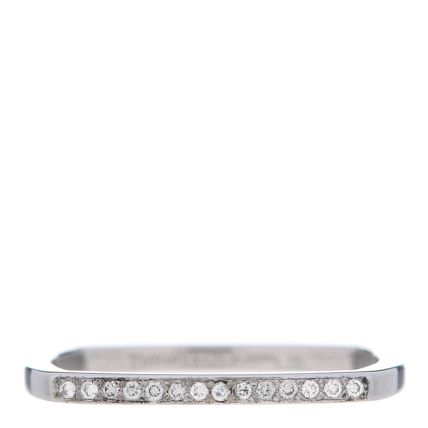 18K White Gold Diamond Frank Gehry Micro Ring 52 6
