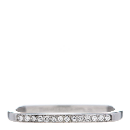 Tiffany 18K White Gold Diamond Frank Gehry Micro Ring 52 6 1 of 6