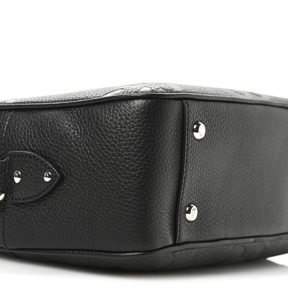Gucci Piuma Calfskin Jumbo GG Embossed Medium Messenger Bag Black 9 of 10