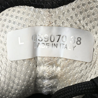 Chanel Fabric Suede CC Sneakers 38 White Light Grey Pink 6 of 8