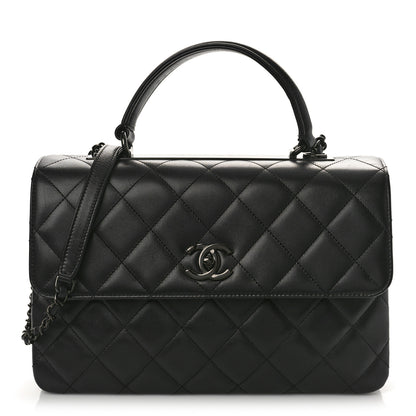 Chanel Lambskin Quilted Medium Trendy CC Flap Dual Handle Bag So Black 1 of 9
