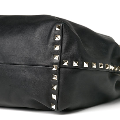 Valentino Garavani Vitello Rockstud Crossbody Tote Black 9 of 14