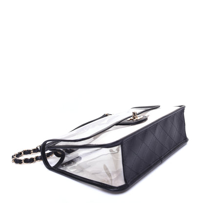 Chanel Lambskin PVC Medium Coco Sand Flap Black 4 of 16