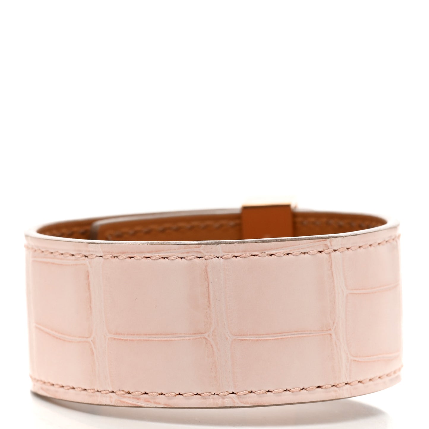 Matte Alligator Collier de Chien CDC 24 Bracelet T2 Rose Pale