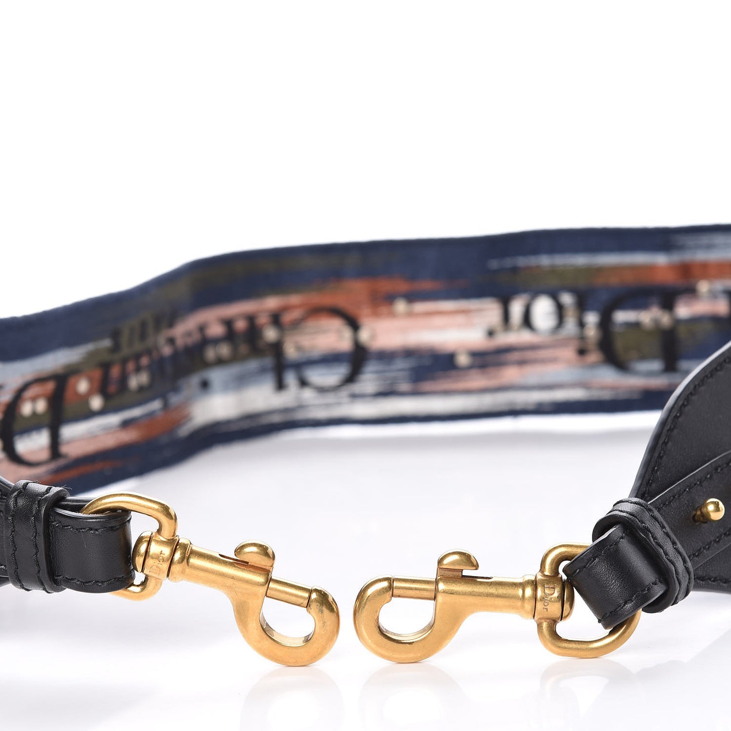 Canvas Embroidered Studded KaleiDiorscopic Shoulder Strap Multicolor