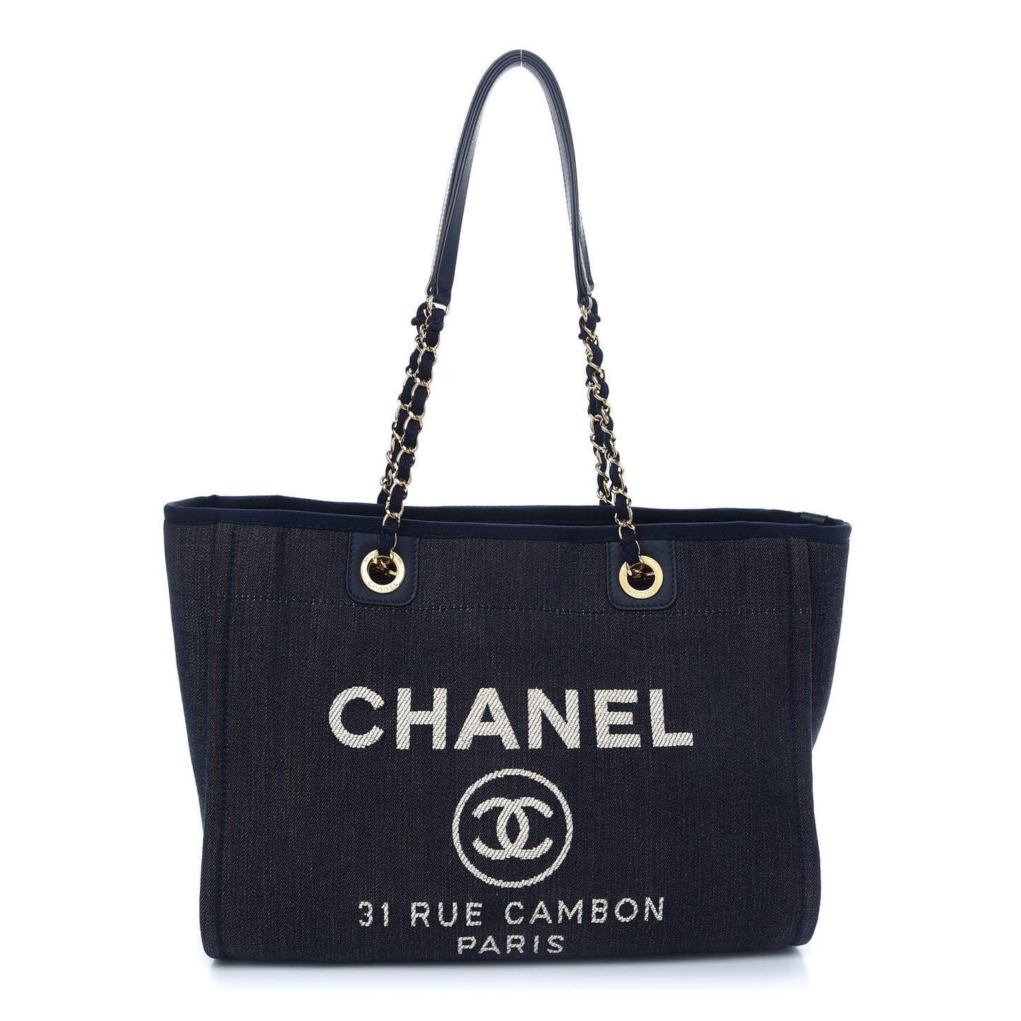 Denim Small Deauville Tote Dark Blue