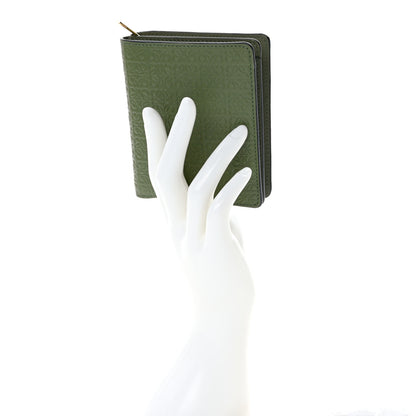 Loewe Calfskin Embossed Compact Wallet Avocado 2 of 7