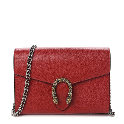 Gucci Calfskin Mini Dionysus Chain Wallet Hibiscus Red 1 of 8