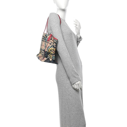 Burberry Haymarket Check Floral Print Small Canterbury Tote Pink 2 of 15