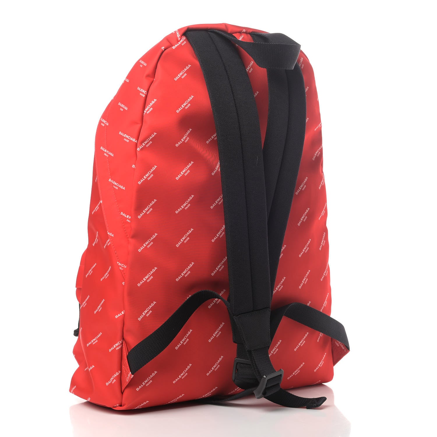 Balenciaga Twill Nylon Allover Logo Print Explorer Backpack Rouge Vermillion White 6 of 8