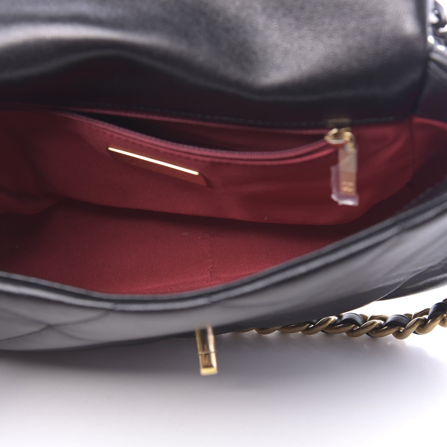 Chanel Goatskin Quilted Medium 19 Flap Black 5 of 14