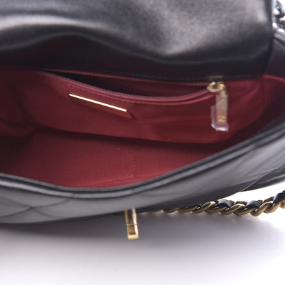 Chanel Goatskin Quilted Medium 19 Flap Black 5 of 14