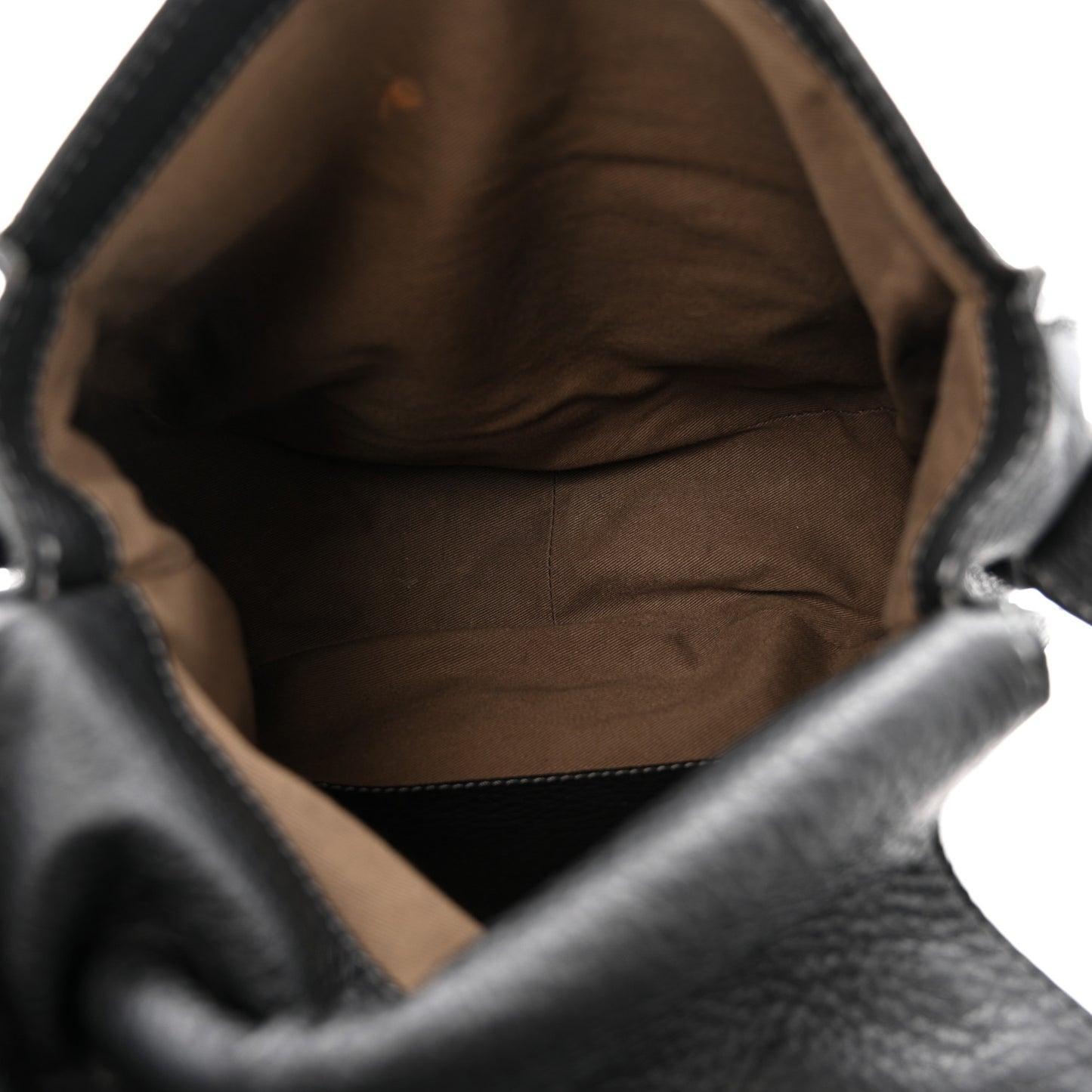 Grained Calfskin Medium Marcie Saddle Bag Black