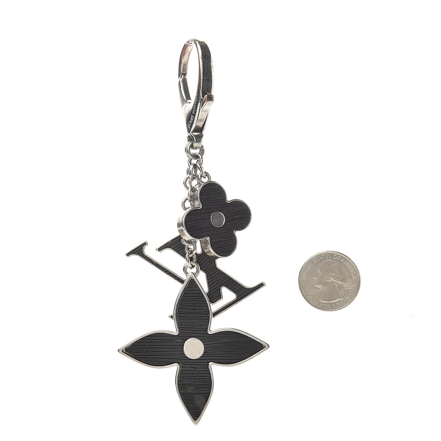 Louis Vuitton Electric Epi Fleur d'Epi Bag Charm Black 2 of 5