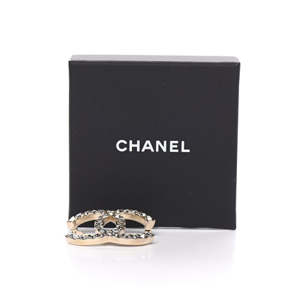 Chanel Baguette Crystal High Society CC Brooch Gold 5 of 5