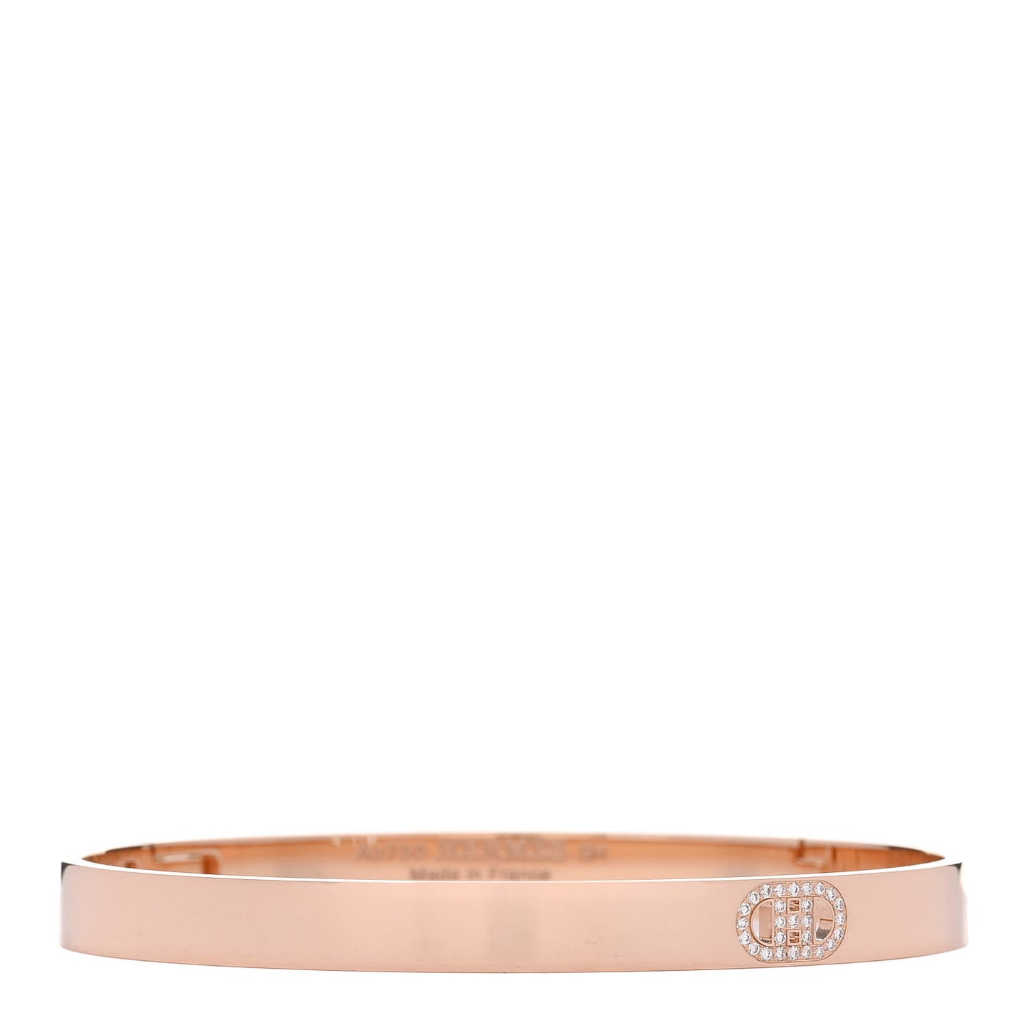 18K Rose Gold Diamond PM H D'Ancre Bracelet SH