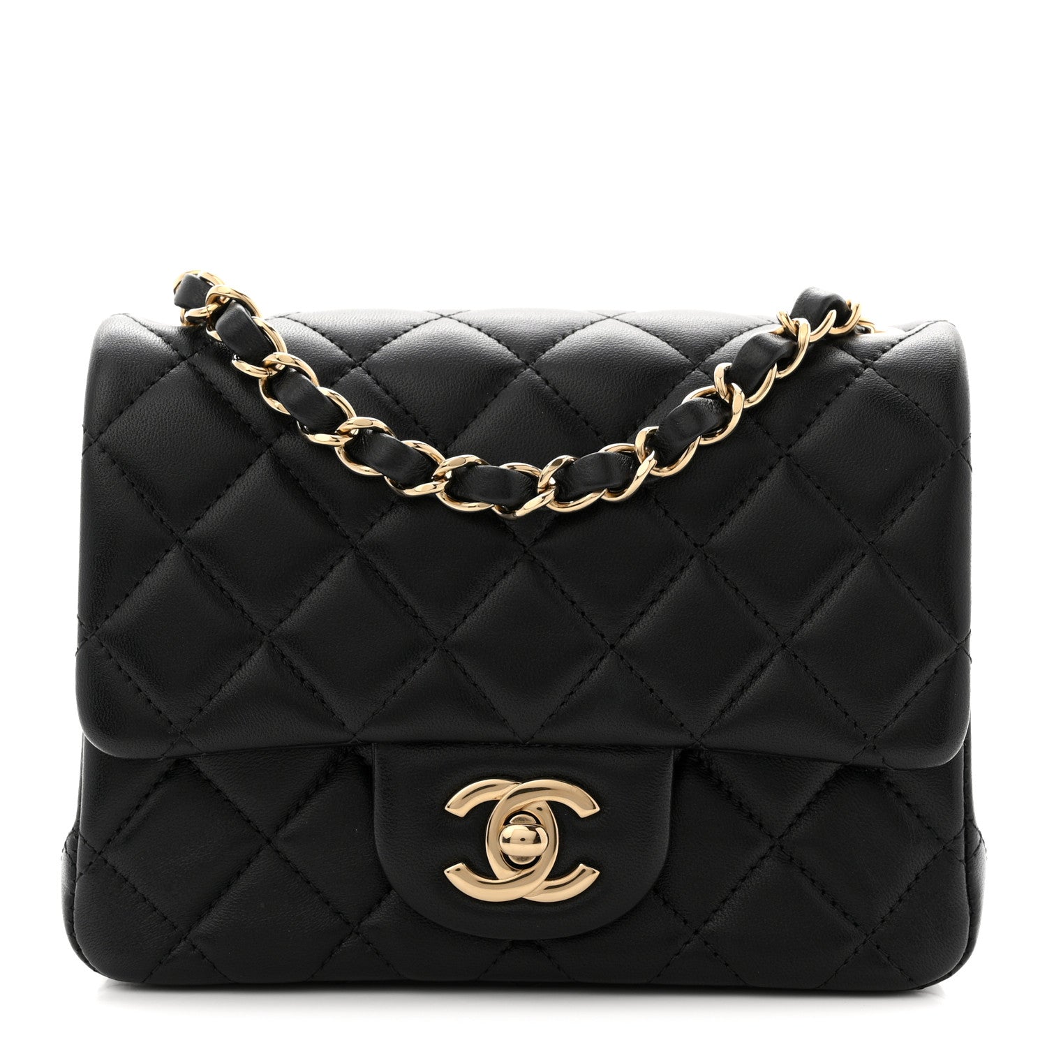 Chanel Lambskin Quilted Mini Square Flap Black 1 of 11