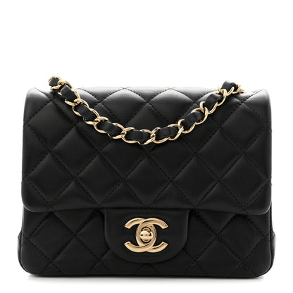 Chanel Lambskin Quilted Mini Square Flap Black 1 of 11