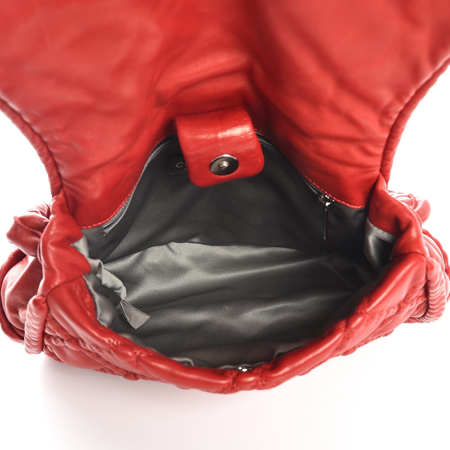 Chanel Lambskin Hidden Chain Flap Red 5 of 7