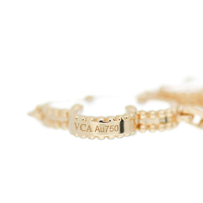 Van Cleef & Arpels 18K Yellow Gold Mother of Pearl 5 Motifs Vintage Alhambra Bracelet 4 of 5