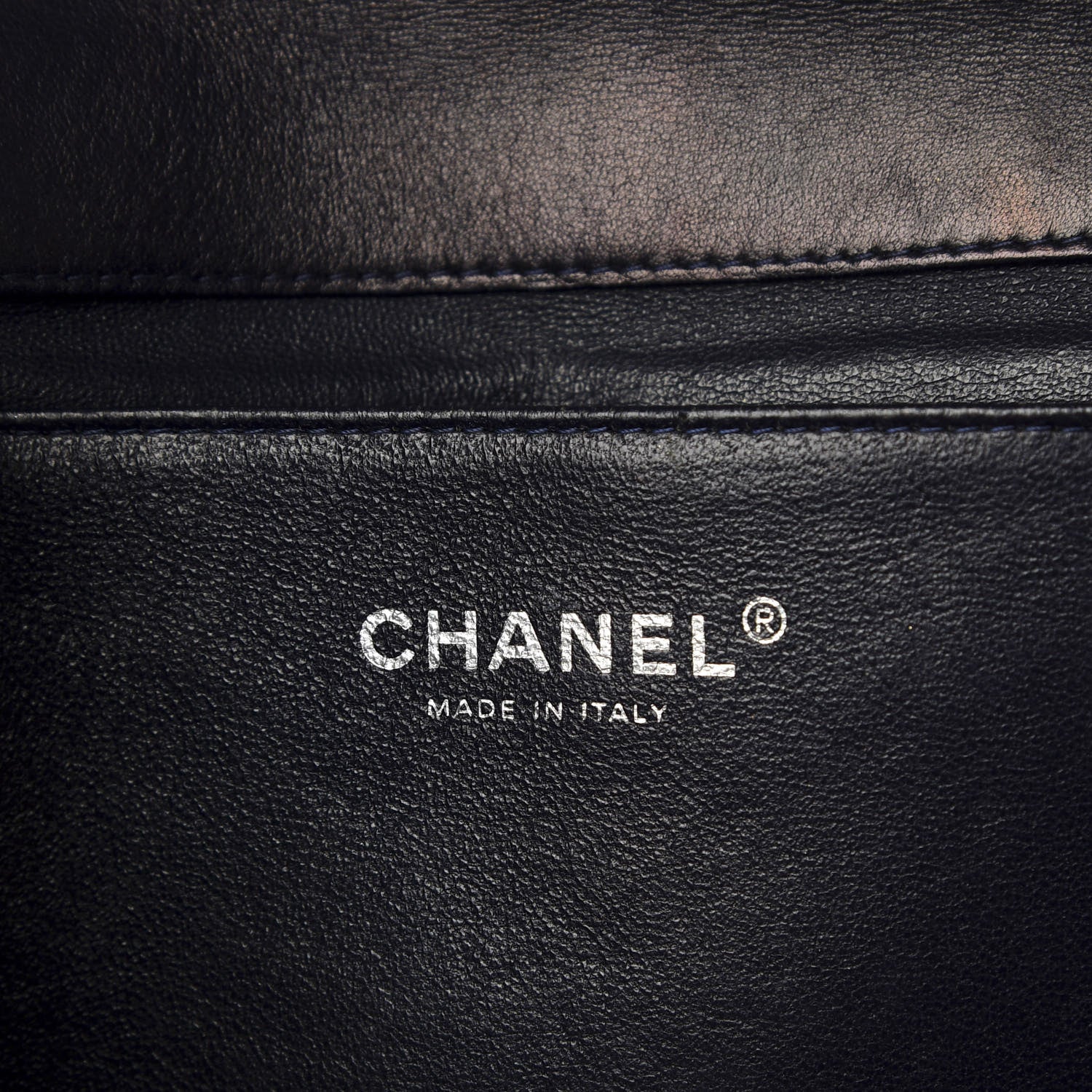 Chanel Lambskin Quilted Clutch With Chain Flap Navy 8 of 11